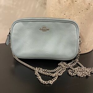 Coach Sky Blue Leather Crossbody Bag